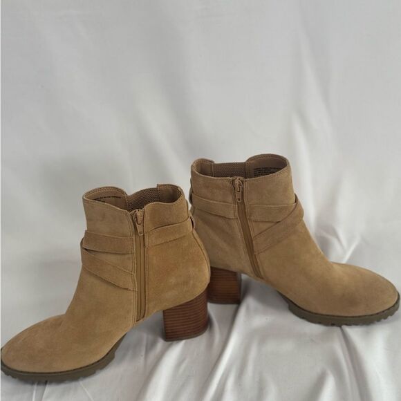 BLONDO Tamzin Waterproof Bootie In Tortilla Suede Tan Sz 8 - Picture 11 of 11